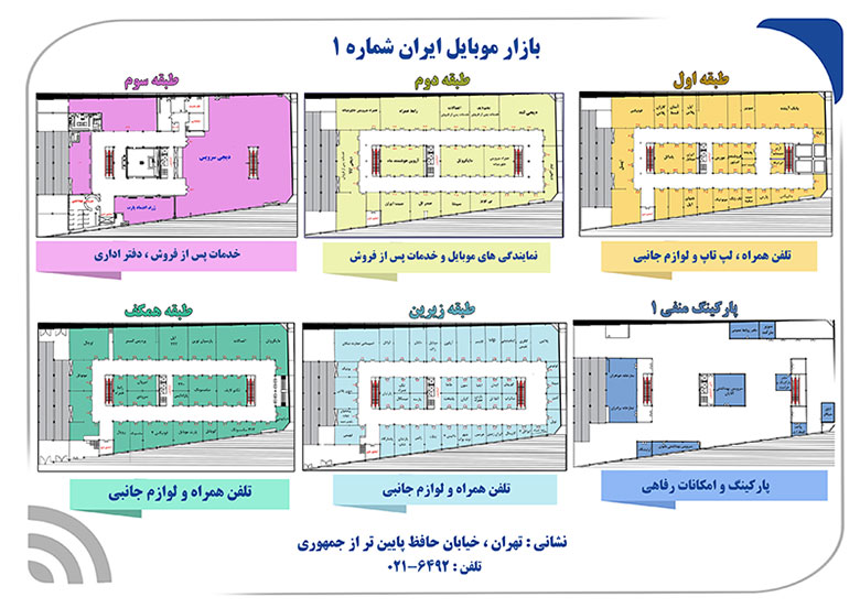 پلن طبقات بازار موبایل ایران شماره یک